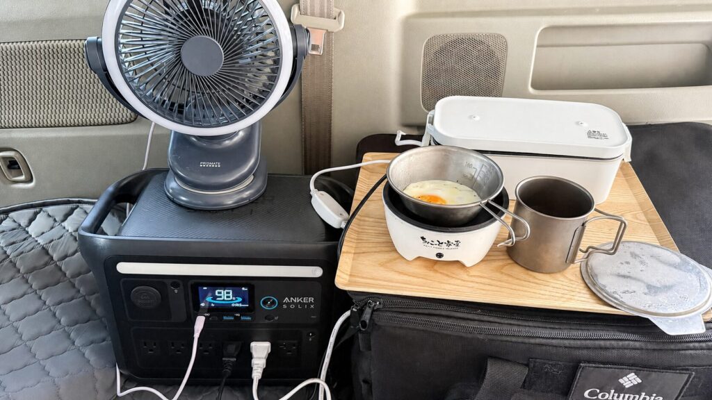 Anker Solix C1000 家電3つ同時使用